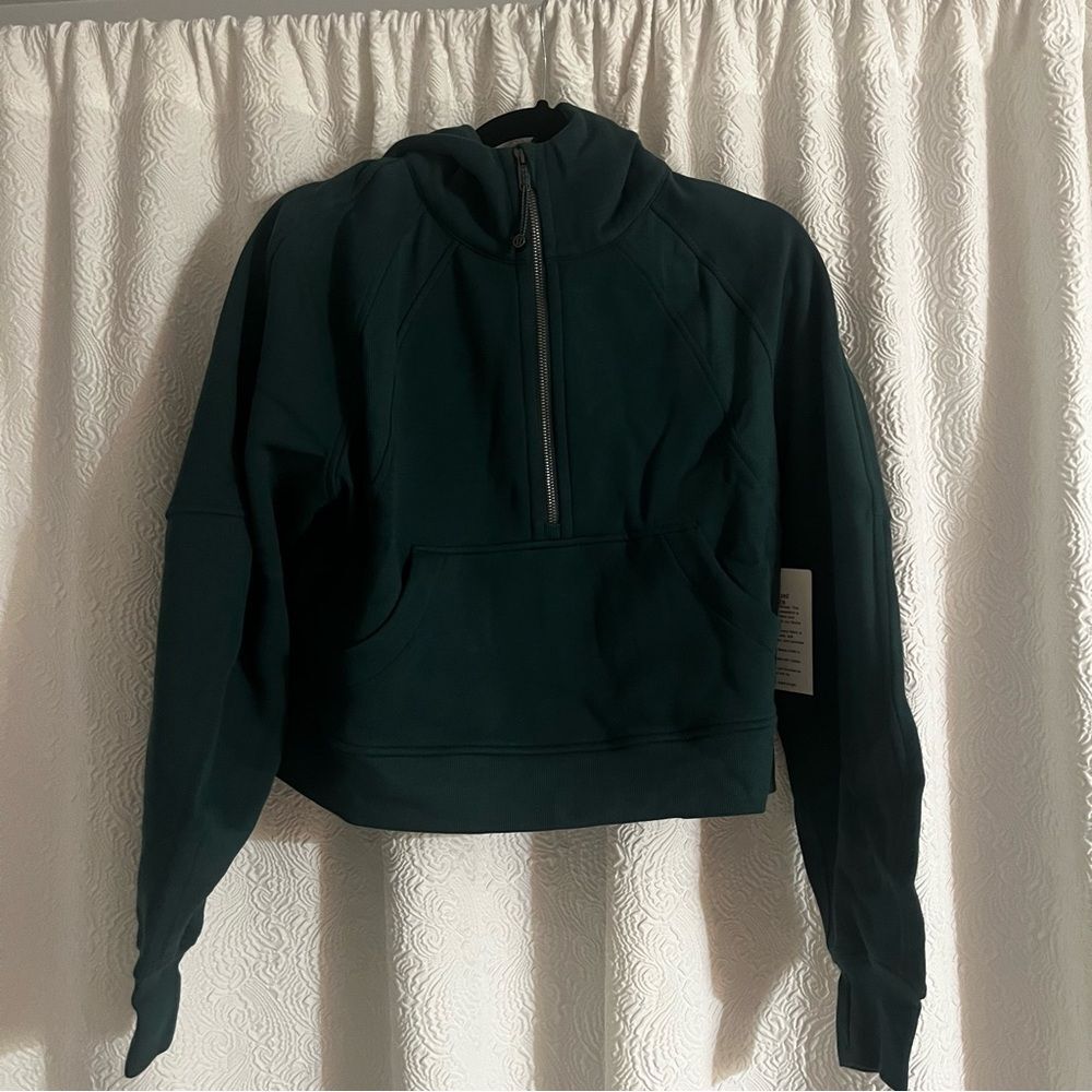 Lululemon oversized scuba half zip hoodie storm teal xs/s